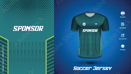 Soccer jersey design for sublimation or sports tshirt design for cricket football