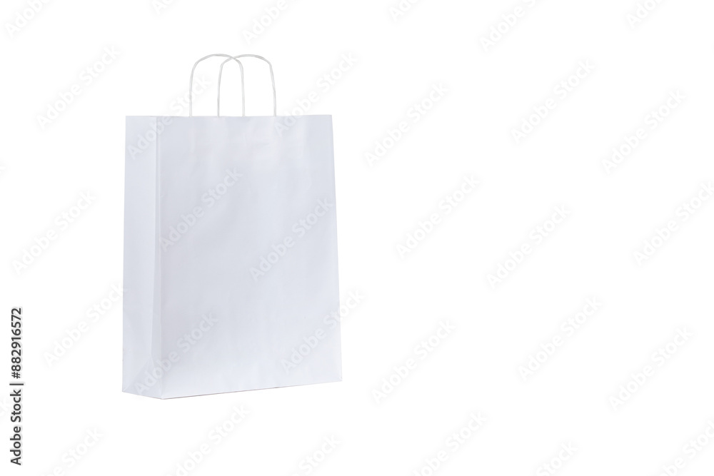 Clean and Simple: A White Paper Bag with Handles Clean and Simple: A White Paper Bag with Handles