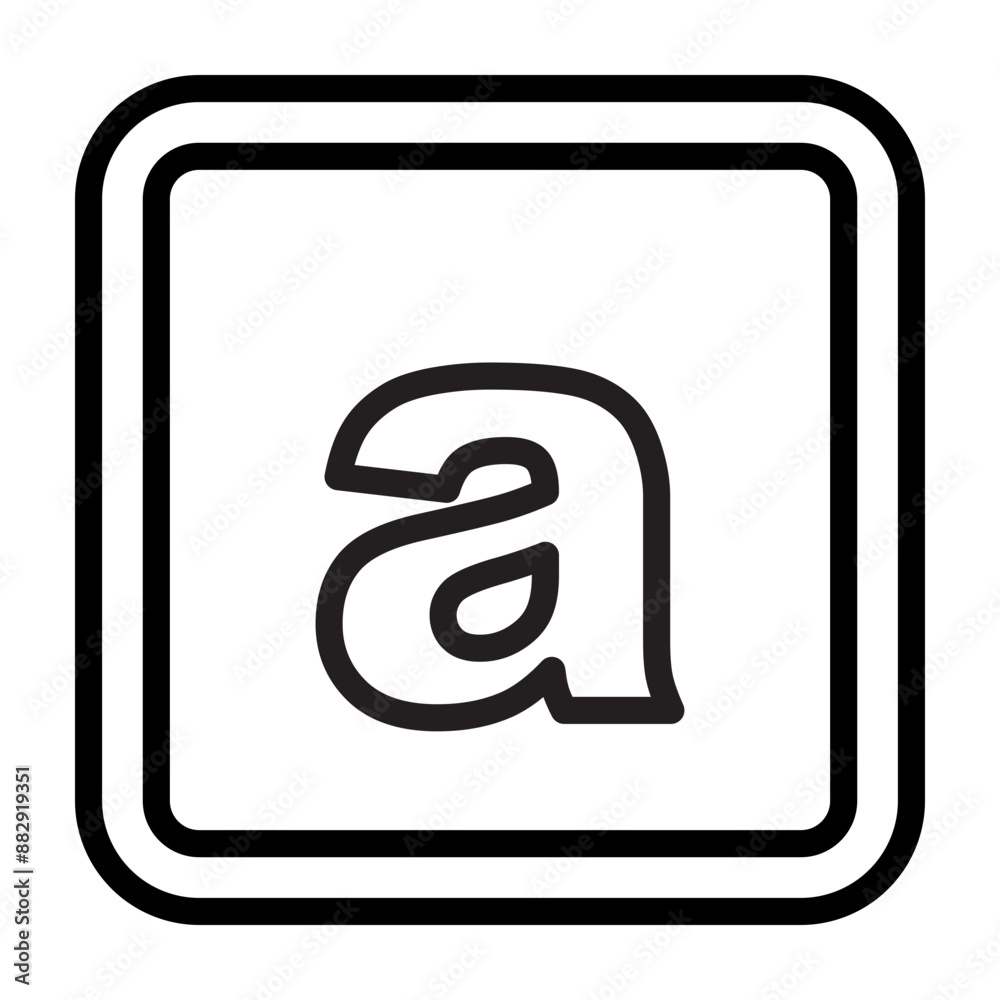 a Small Alphabet Vector Line Icon Design a Small Alphabet Vector Line Icon Design