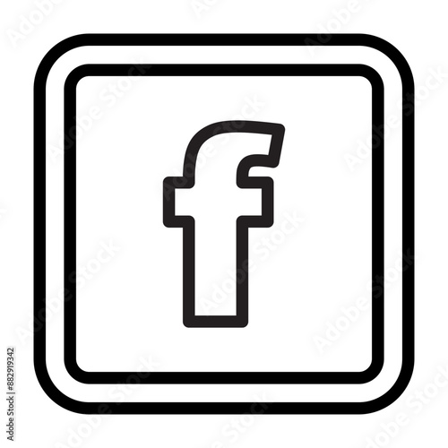 f Small Alphabet Vector Line Icon Design