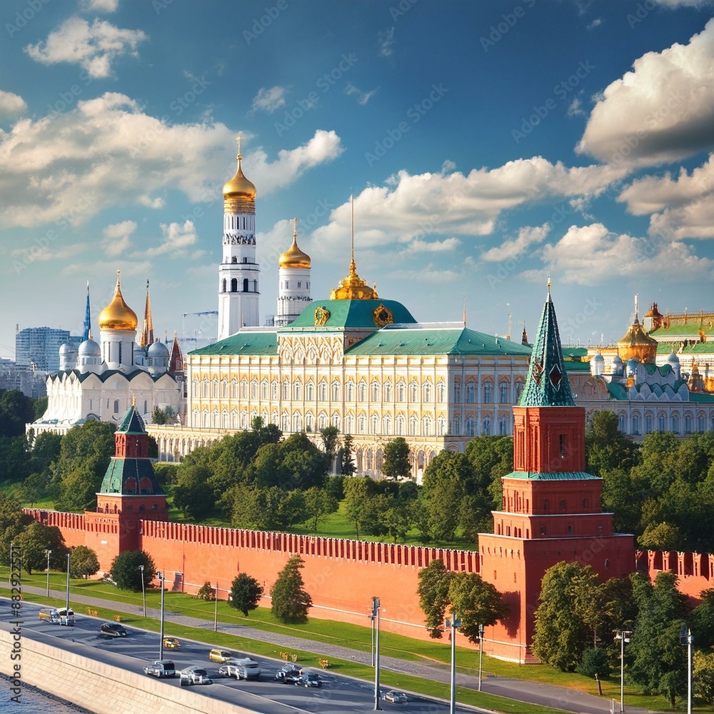 Kremlin in Moscow, AI generated
