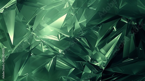 Green Crystal Abstract Background