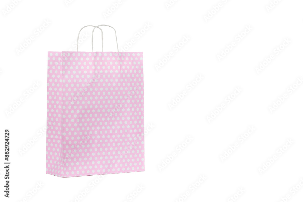 Charming Pink Polka Dot Paper Bag with Handles - Perfect for Gift Wrapping, Retail, and Party Favors - A Cute and Versatile Packaging Solution Charming Pink Polka Dot Paper Bag with Handles - Perfect for Gift Wrapping, Retail, and Party Favors - A Cute and Versatile Packaging Solution