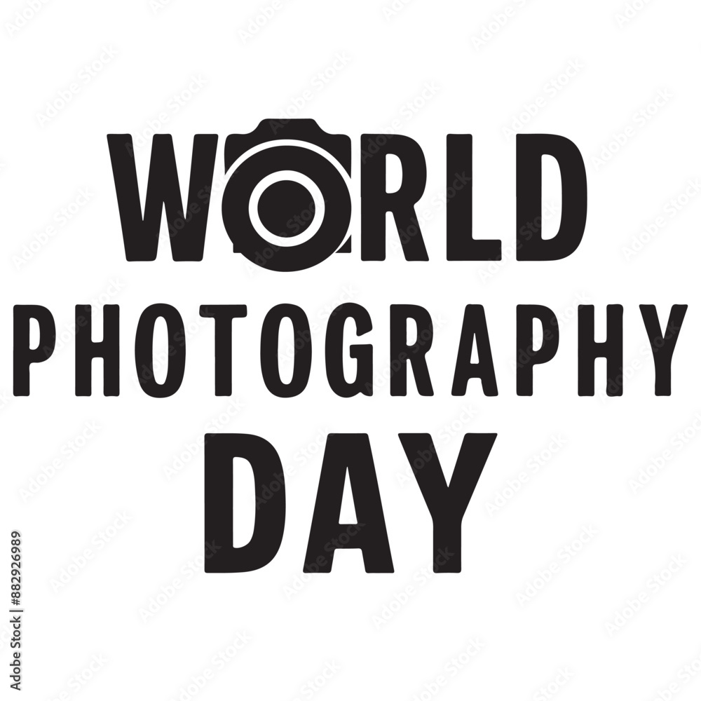world photography day typography with white background world photography day typography with white background