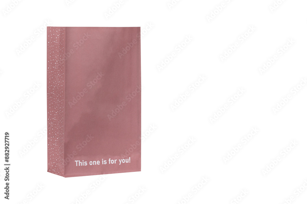 Stylish Pink Paper Bag with Inspirational Message Stylish Pink Paper Bag with Inspirational Message