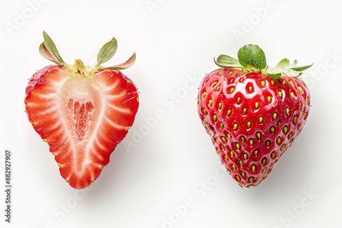 Chandler Strawberries isolated on white background photo