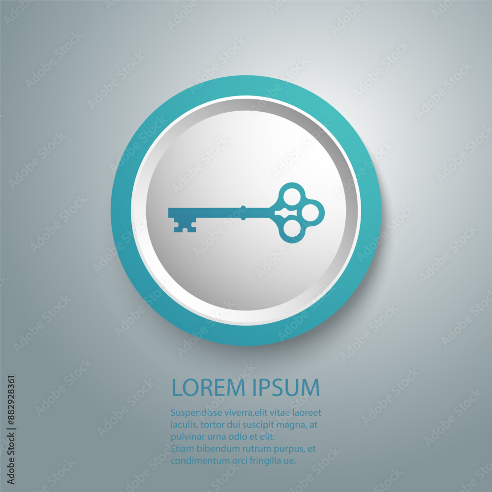 Key icon symbol vector. on white background editable Key icon symbol vector. on white background editable