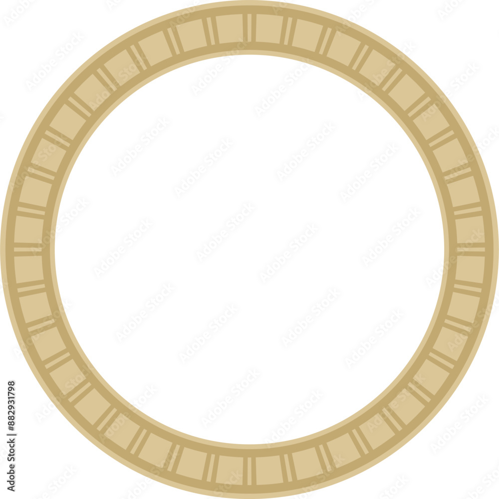 Vector golden round Egyptian ornament. Circle, frame, ring of ancient Egypt.Pattern of lotus flowers and su Vector golden round Egyptian ornament. Circle, frame, ring of ancient Egypt.Pattern of lotus flowers and su
