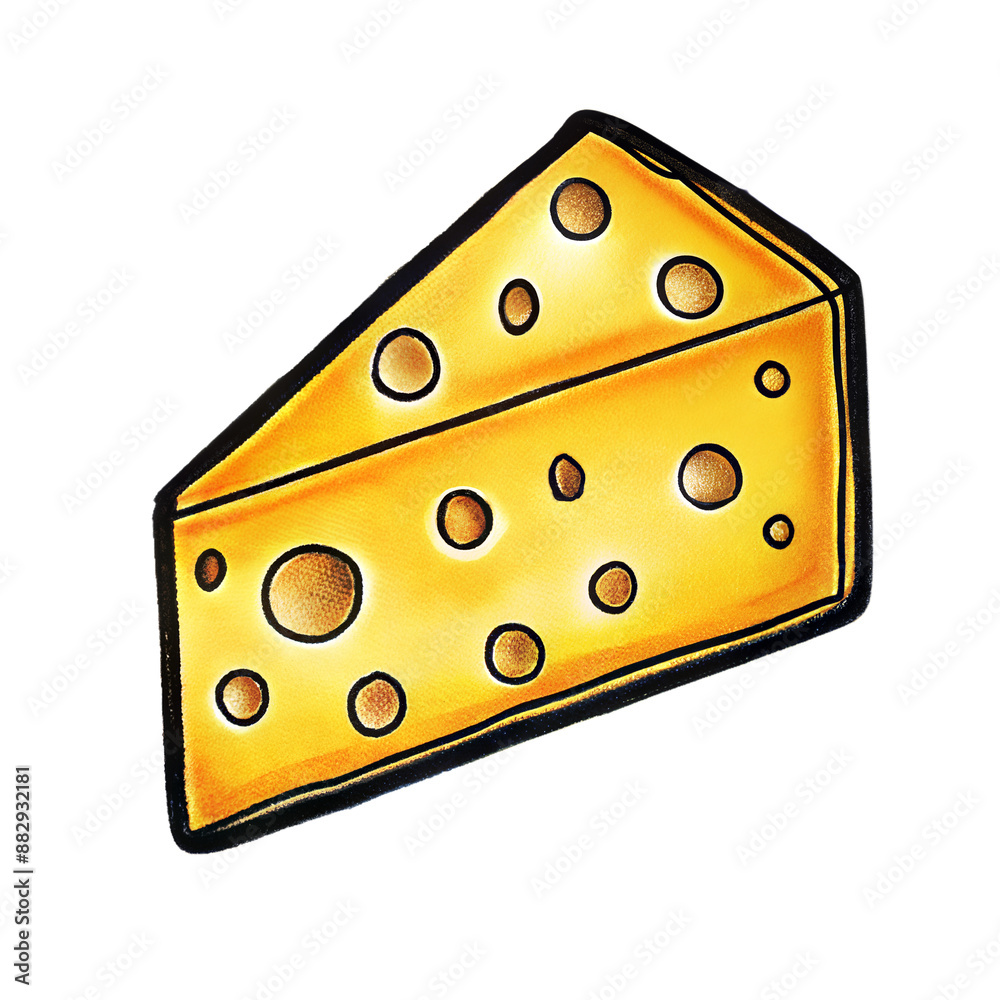 Wedge of cheese, digital artwork Wedge of cheese, digital artwork