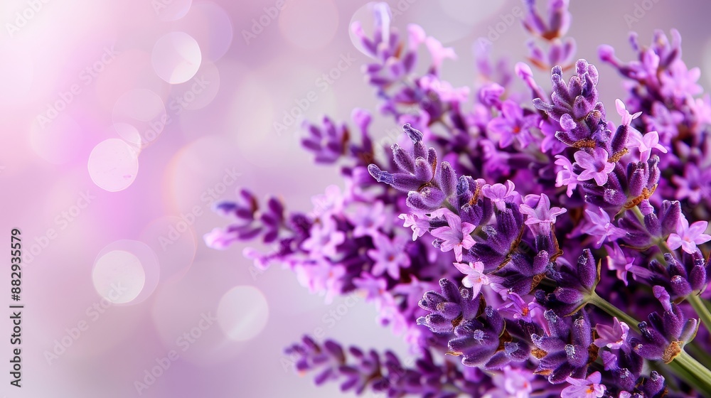 Minimalist lavender flowers with blurred background and empty space for elegant design Minimalist lavender flowers with blurred background and empty space for elegant design