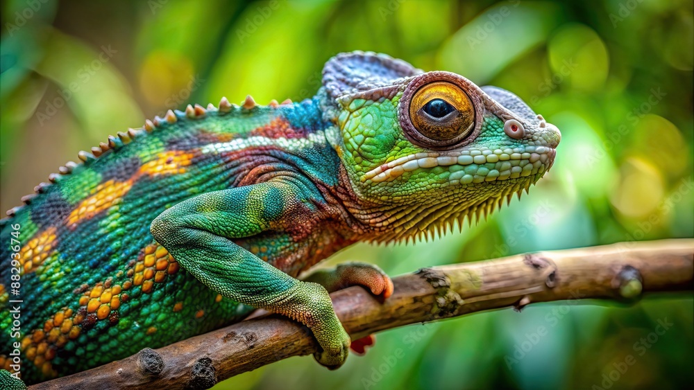 Chameleon blending in with its surroundings on a tree branch , camouflaged, reptile, nature, wildlife, adaptable Chameleon blending in with its surroundings on a tree branch , camouflaged, reptile, nature, wildlife, adaptable