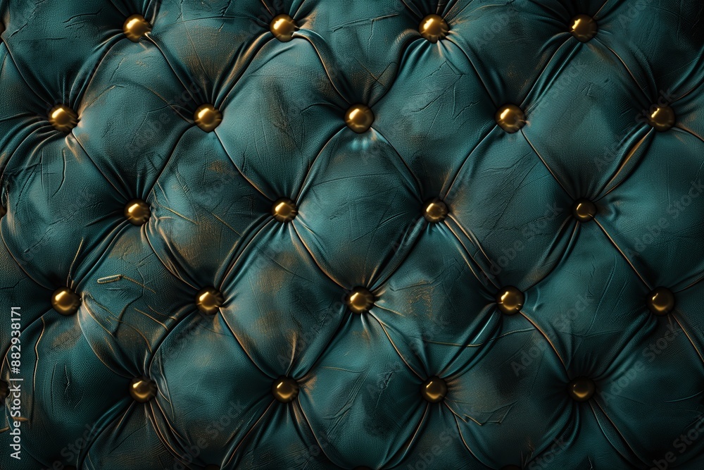 Fototapeta premium modern luxury velvet green and gold wandpaneel