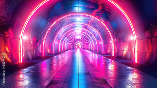 Abstract background neon li...
