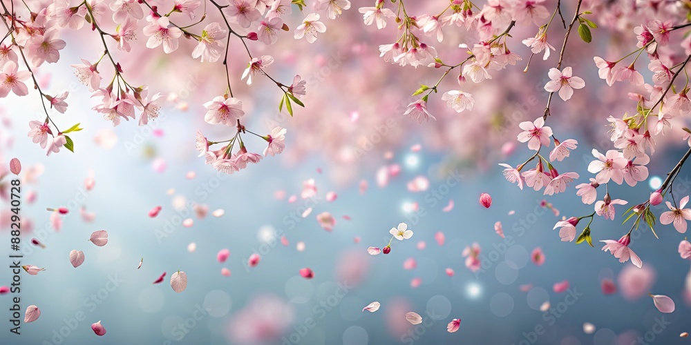 Cherry blossom petals falling from above, Cherry blossom, petals, cascade, falling, nature, beauty, spring, pink, floral Cherry blossom petals falling from above, Cherry blossom, petals, cascade, falling, nature, beauty, spring, pink, floral