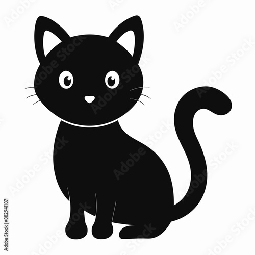 black cat cartoon