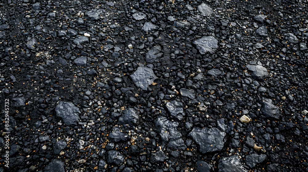 Rough and grainy asphalt surface texture.