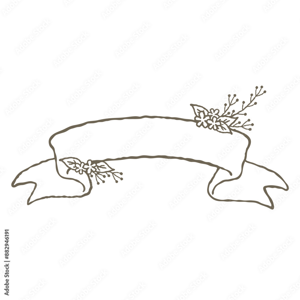 Series of beautiful classic hand drawn floral ribbon banner frame background layout template for names slogan message etc Series of beautiful classic hand drawn floral ribbon banner frame background layout template for names slogan message etc