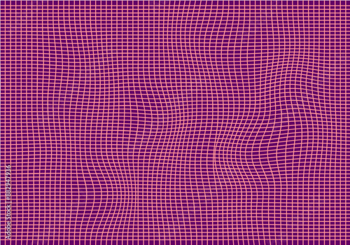 Malla de trazo rosa neón distorsionado en fondo negro