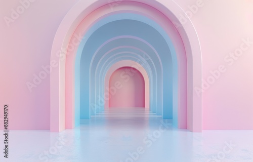 Abstract Archway of Pastel Hues