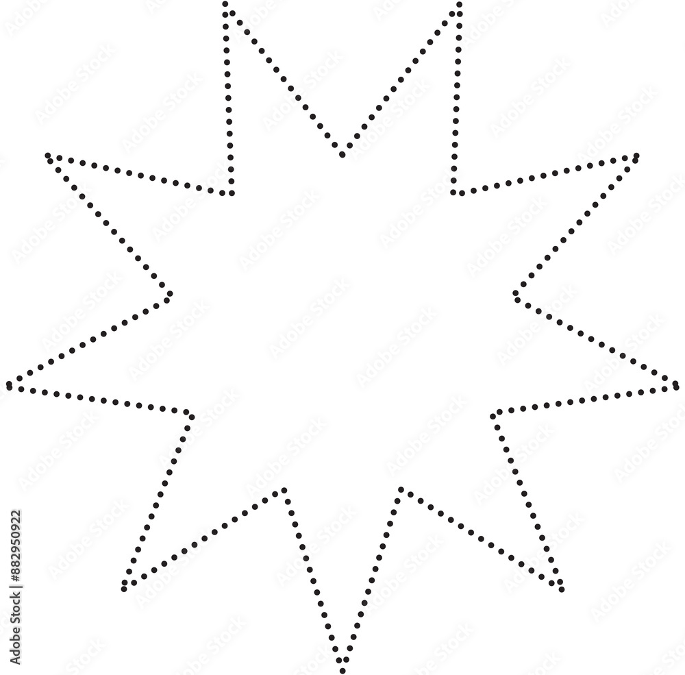 Star dot line shapes. Design elements Star dot line shapes. Design elements