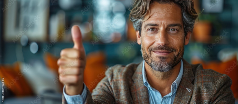Smiling Man Giving Thumbs Up Smiling Man Giving Thumbs Up