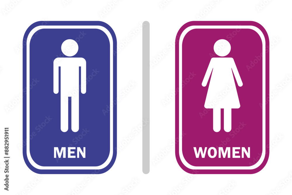 Men women icon symbol. Isolated male and female vector signs on white background. Men women icon symbol. Isolated male and female vector signs on white background.