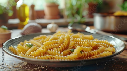 Wallpaper Mural Plate of Delicious Fusilli Pasta Torontodigital.ca