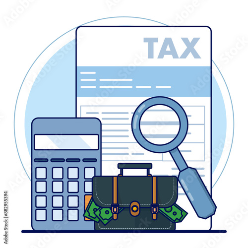 concept of paying on time, workers or companies obediently paying government taxes, banknotes paying tax alarm. Tax time reminders, income tax planning, government payment dates or financial returns.