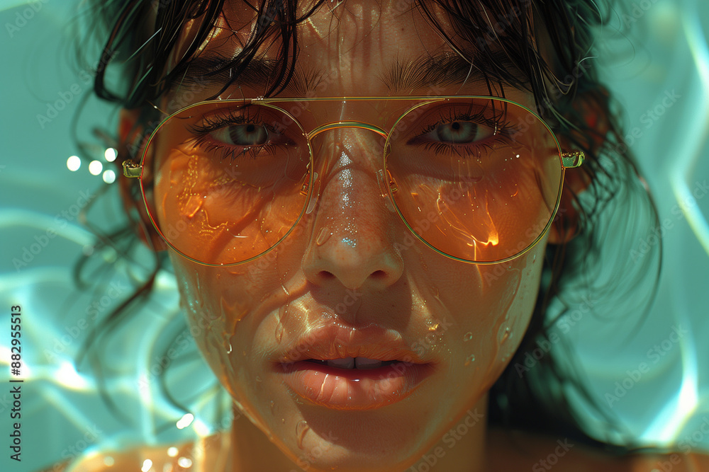 Woman at the pool_1 Woman at the pool_1