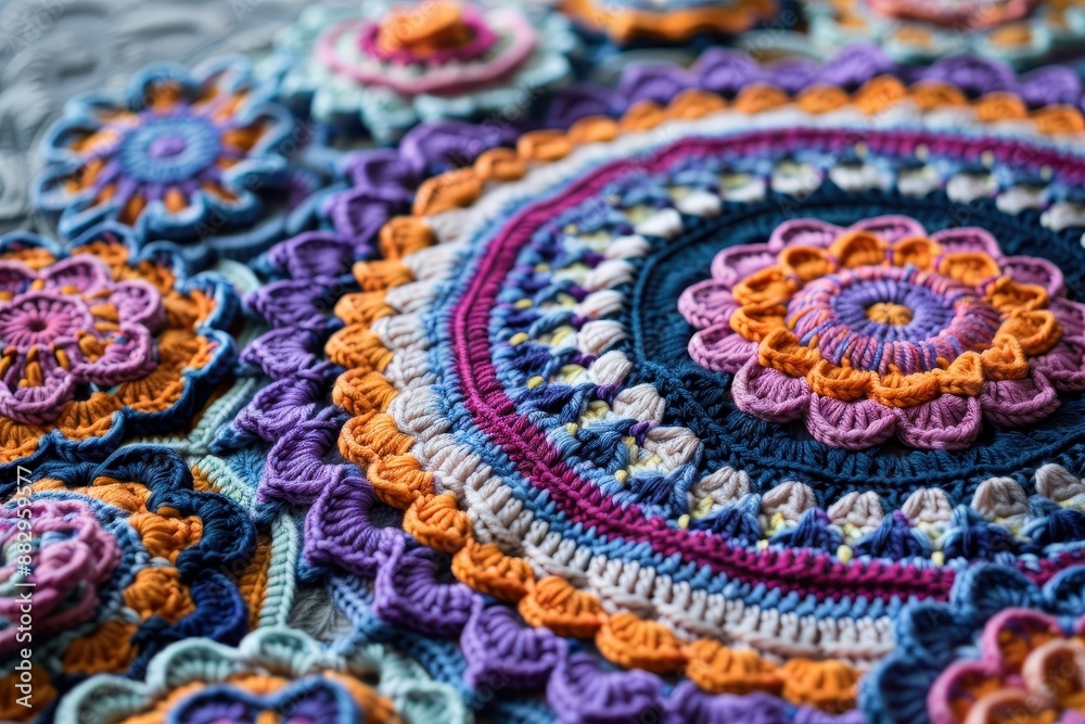 Colorful Crochet Mandala Colorful Crochet Mandala