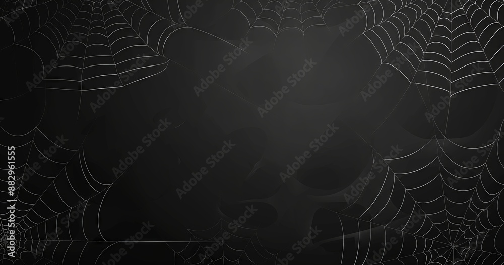 Black Spider Webs on Dark Background Black Spider Webs on Dark Background