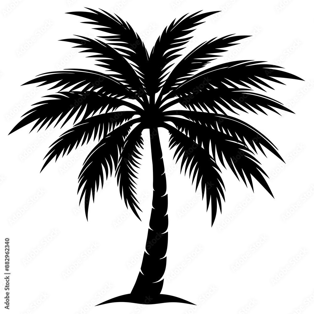 Palm Tree icon vector silhouette illustration