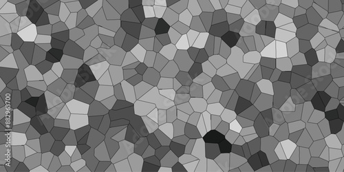 Abstract broken glass quartz geometric retro tiles pattern voronoi diagram.