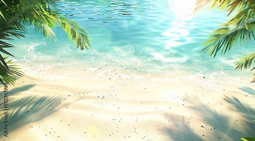 beach with palm