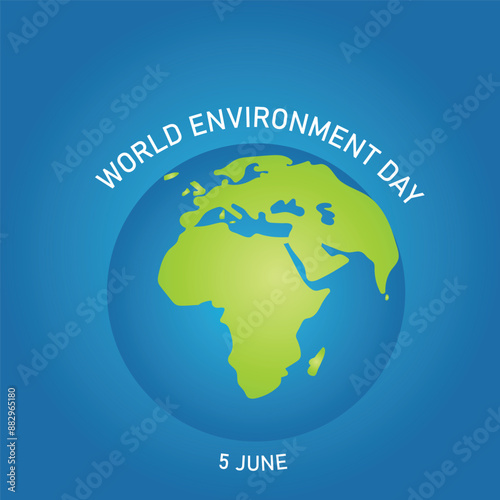 World environment day 2024 illustration isolated on blue background.