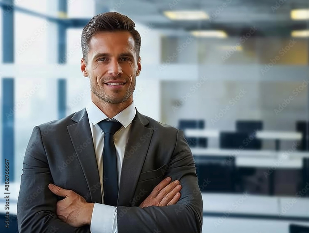 Fototapeta premium Portrait of a successful businessman at work