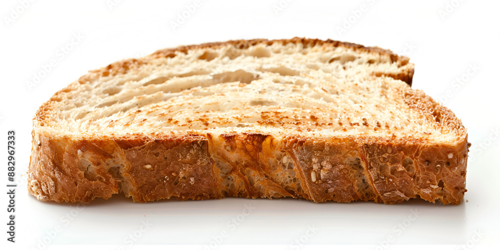 loaf of bread with a golden brown crust on a white background. loaf of bread with a golden brown crust on a white background.
