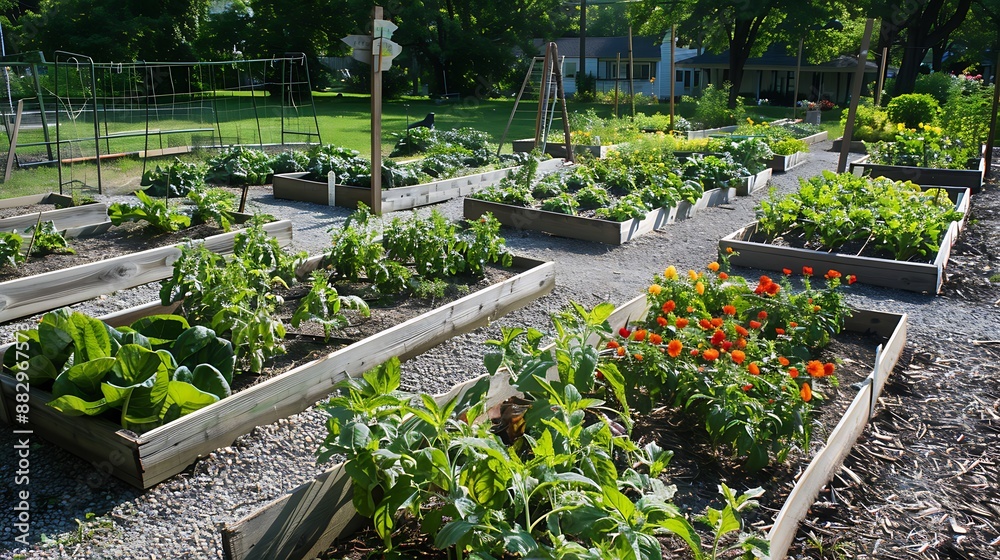 Bountiful Summer Harvest: Vibrant Vegetable Garden Under the Sun Bountiful Summer Harvest: Vibrant Vegetable Garden Under the Sun