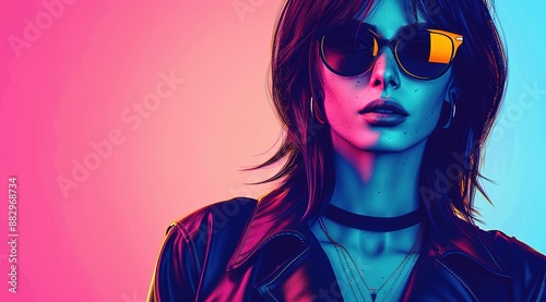 fashion model with sunglasses