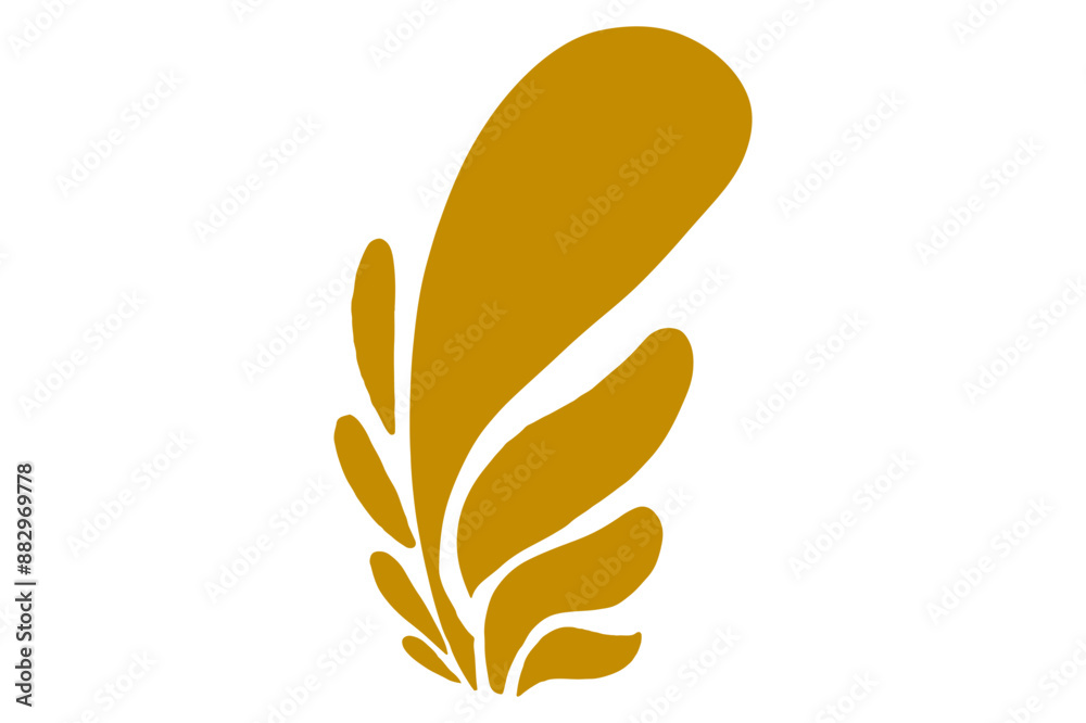 Wheat and Feather Logo Icon Design Wheat and Feather Logo Icon Design