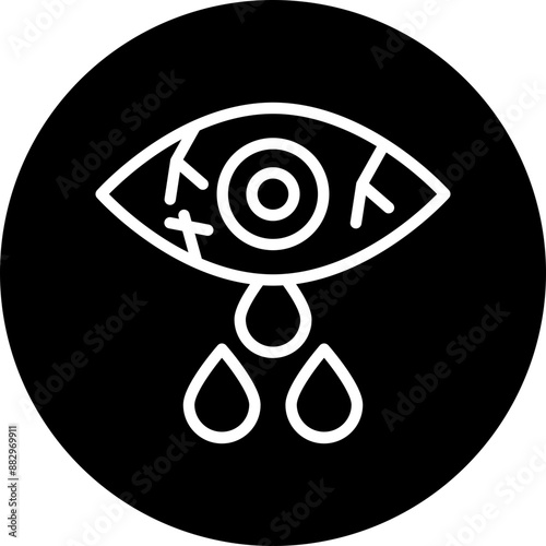 Conjunctivitis Vector Line White Circle Black