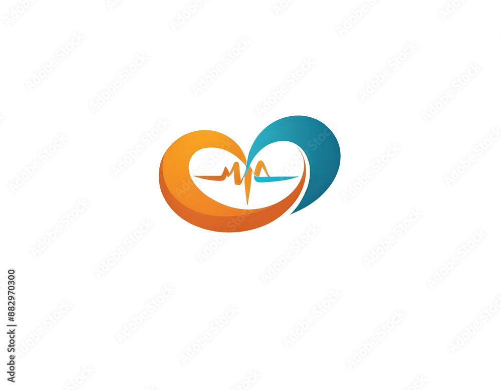 modern logo of a company, technology brand, concept icon shape modern logo of a company, technology brand, concept icon shape