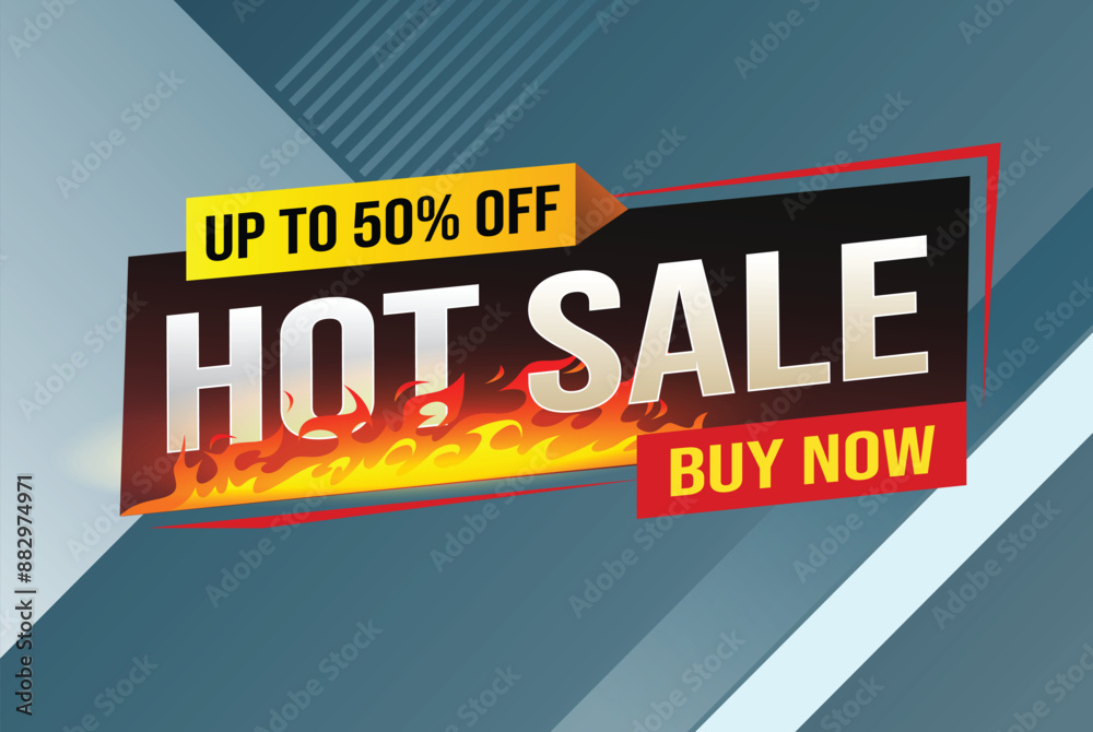 Fototapeta premium Hot sale buy now super sale poster banner graphic design icon logo sign symbol social media website coupon