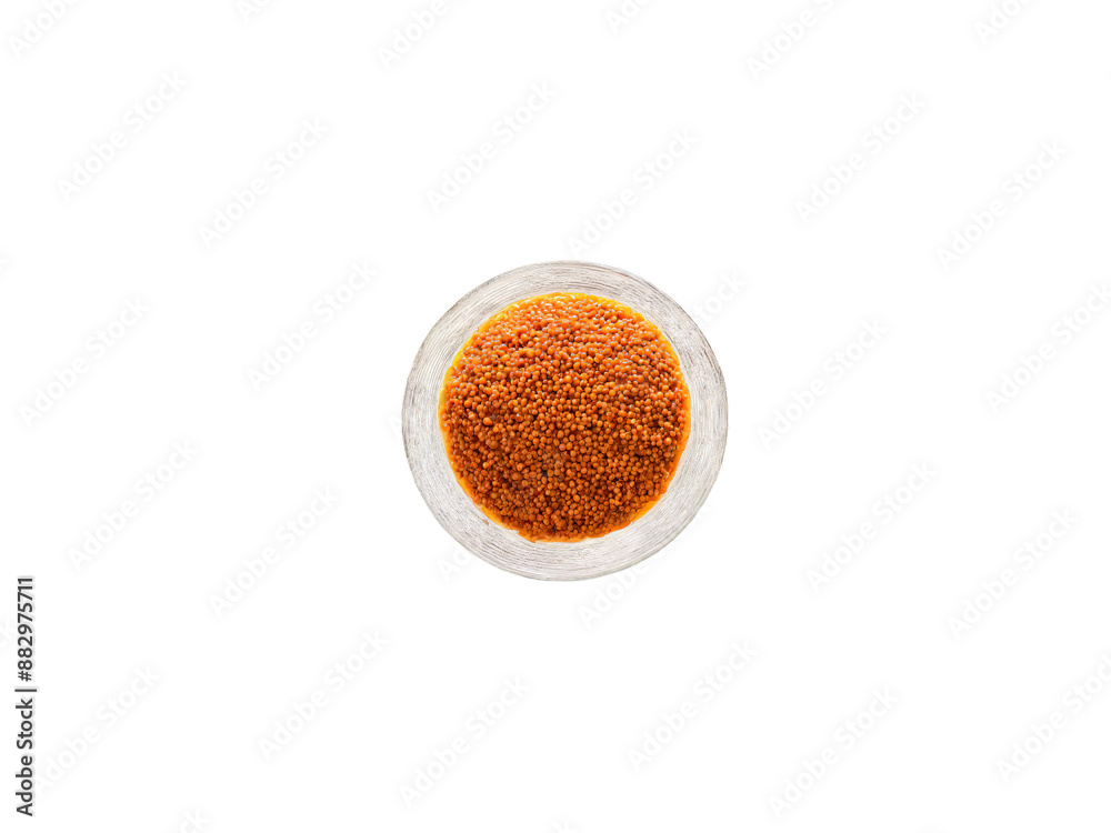 Masoor Dal red lentils cooked with tomatoes and spices served in a transparent glass bowl Masoor Dal red lentils cooked with tomatoes and spices served in a transparent glass bowl