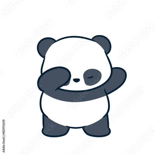 Attractive Adorable Panda Vector