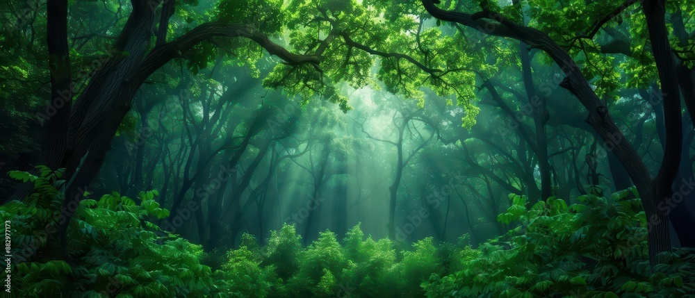 A supernatural scene emerged in the grove as the neem trees leaves radiated a healing, green light