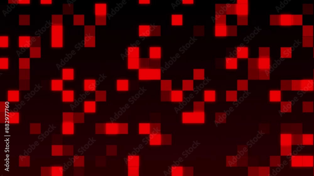 Abstract red square pattern animation background
