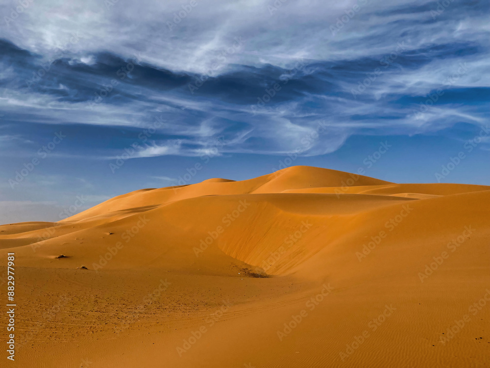 landscape view of sand dunes of Erg chebbi desert landscape view of sand dunes of Erg chebbi desert