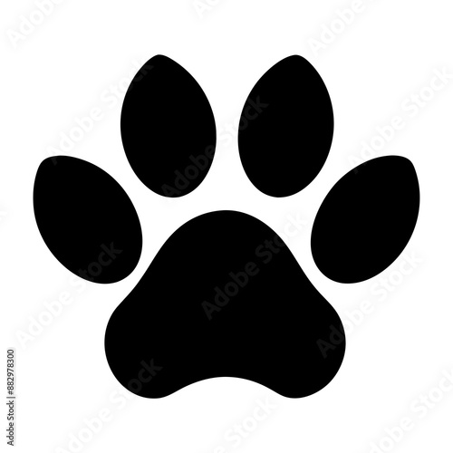paw print on white