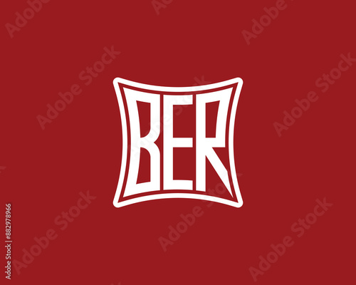 BER Logo design vector template. BER letter logo design.